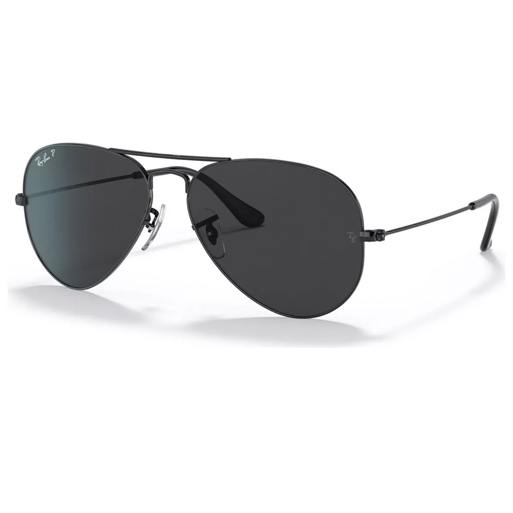 Ray-Ban Polarized Aviator Total Black Rb3025